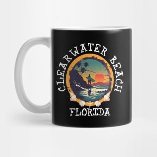 Clearwater Beach - Florida (with White Lettering) Mug